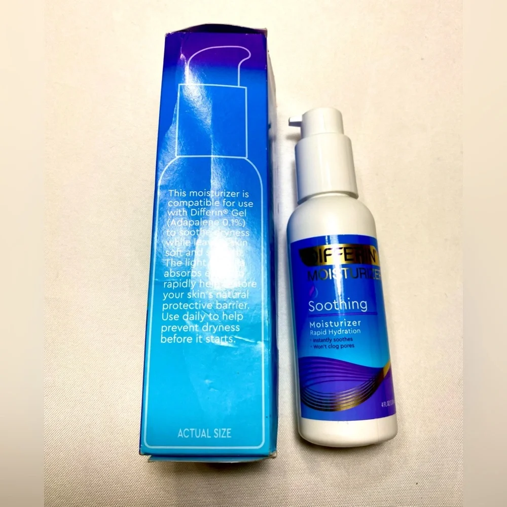Differin Face Moisturizer Soothing Lotion for Face and Body,Gentle Skin Care